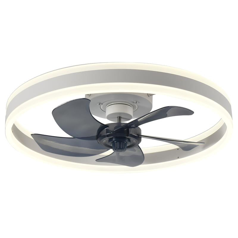 AHAWILL Fandelier Ceiling Fans with Lights and Remote,Low Profile Dimmable Ceiling Fan,Brushed Black Flush Mount Ceiling Fan for Bedroom,Living Room